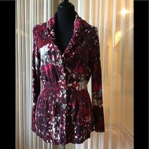 NIC +ZOE colorful, shaped cardigan size L